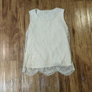 White lace Coldwater Creek top